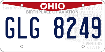 OH license plate GLG8249