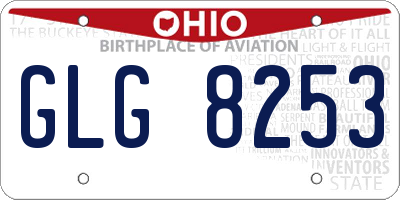 OH license plate GLG8253