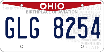 OH license plate GLG8254