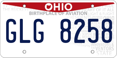 OH license plate GLG8258