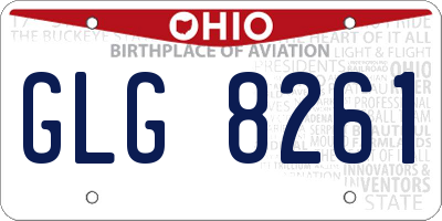 OH license plate GLG8261
