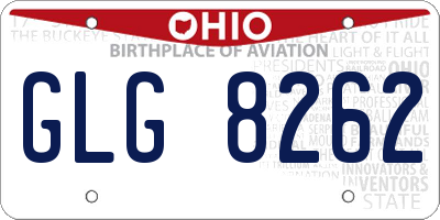OH license plate GLG8262