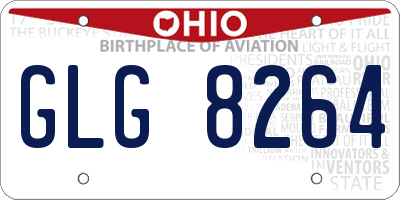 OH license plate GLG8264