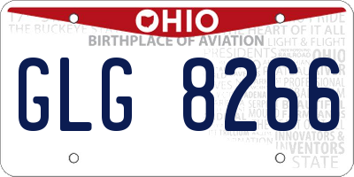 OH license plate GLG8266