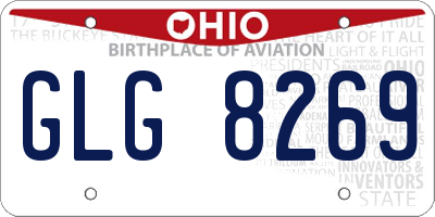OH license plate GLG8269