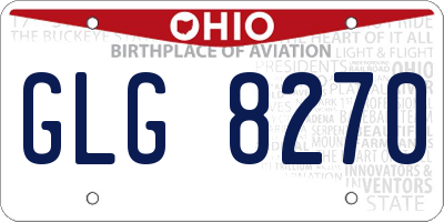OH license plate GLG8270