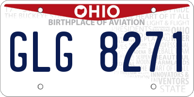 OH license plate GLG8271
