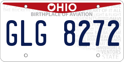 OH license plate GLG8272