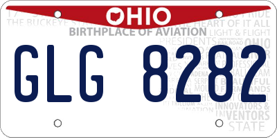 OH license plate GLG8282