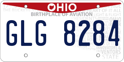 OH license plate GLG8284