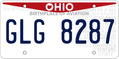 OH license plate GLG8287