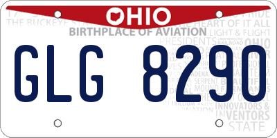 OH license plate GLG8290