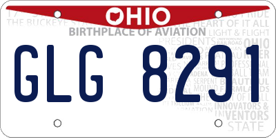 OH license plate GLG8291