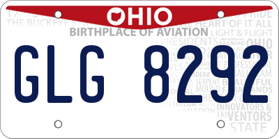 OH license plate GLG8292