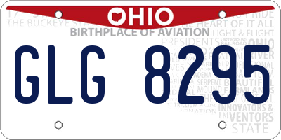 OH license plate GLG8295
