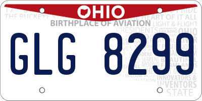OH license plate GLG8299
