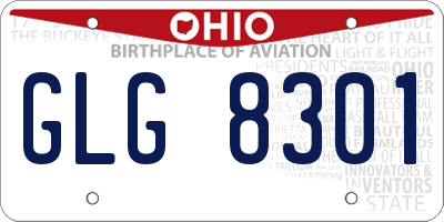OH license plate GLG8301