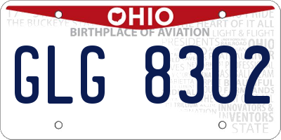 OH license plate GLG8302