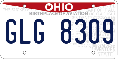OH license plate GLG8309