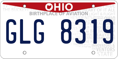 OH license plate GLG8319
