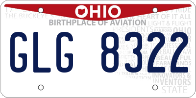 OH license plate GLG8322