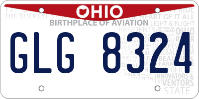 OH license plate GLG8324