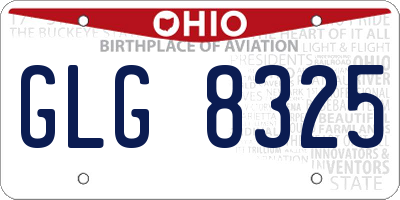 OH license plate GLG8325