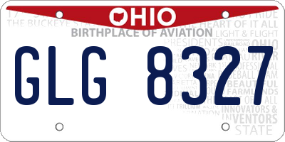 OH license plate GLG8327