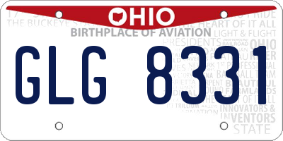 OH license plate GLG8331