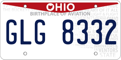 OH license plate GLG8332