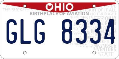OH license plate GLG8334