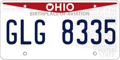 OH license plate GLG8335