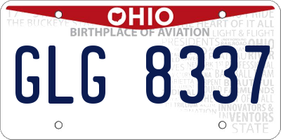 OH license plate GLG8337