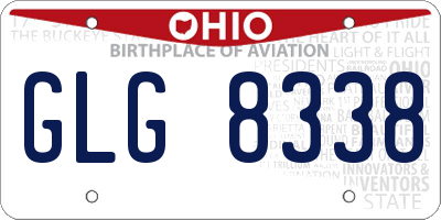 OH license plate GLG8338
