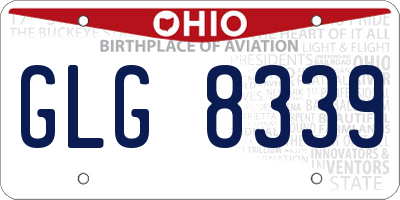 OH license plate GLG8339