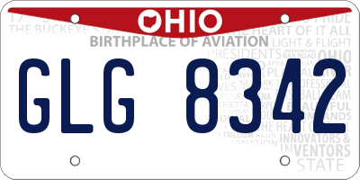 OH license plate GLG8342