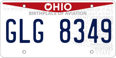 OH license plate GLG8349