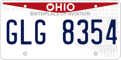 OH license plate GLG8354