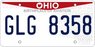 OH license plate GLG8358