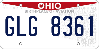 OH license plate GLG8361