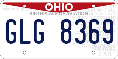 OH license plate GLG8369