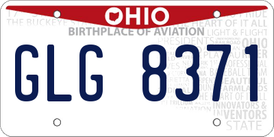 OH license plate GLG8371