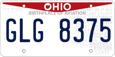 OH license plate GLG8375