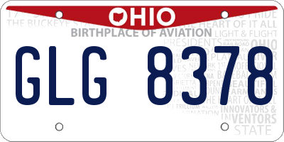 OH license plate GLG8378