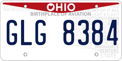 OH license plate GLG8384