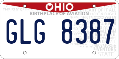 OH license plate GLG8387