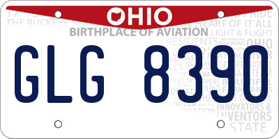 OH license plate GLG8390