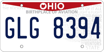 OH license plate GLG8394