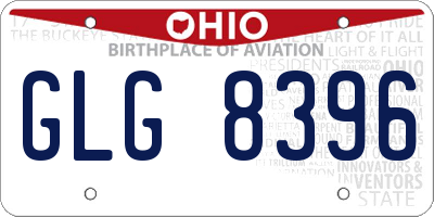 OH license plate GLG8396
