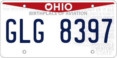 OH license plate GLG8397